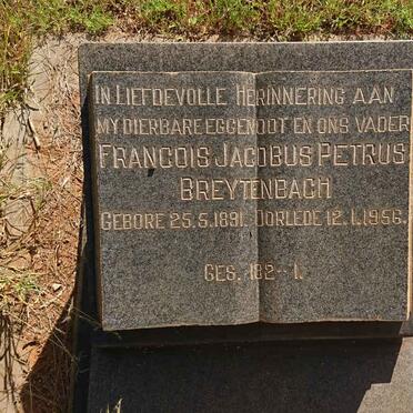BREYTENBACH Francois Jacobus Petrus 1891-1956 &amp; Willemina LOUW 1898-1958