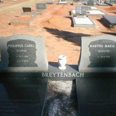 BREYTENBACH Philippus Carel 1914-1992 &amp; Martha Maria P. 1918-