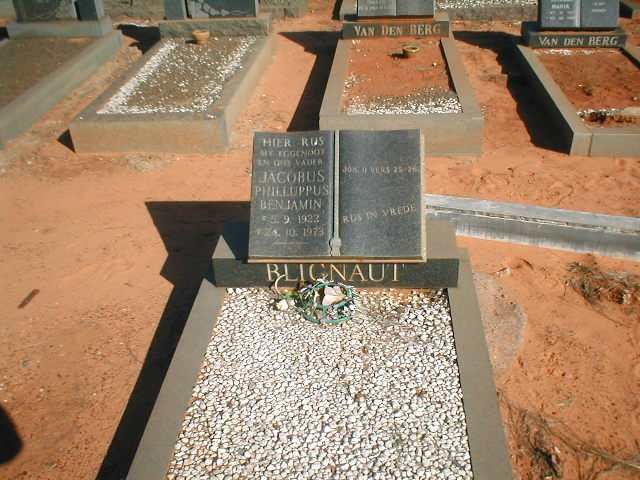BLIGNAUT Jacobus Philippus Benjamin 1822-1973