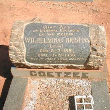 COETZEE Wilhelmina Christina geb. LOUW 1891-1956