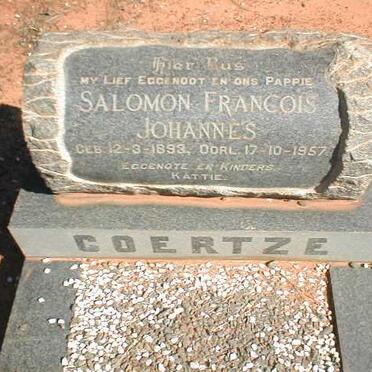 COERTZE Salomon Francois Johannes 1893-1957