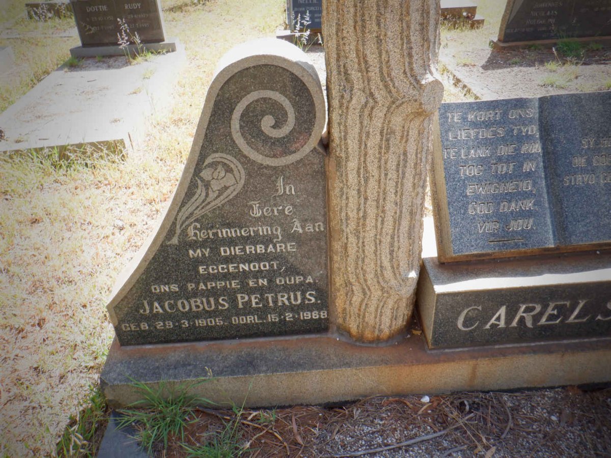 CARELSE Jacobus Petrus 1905-1968 &amp; Rachel Gertuida 1909-1986