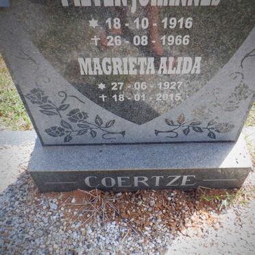 COERTZE Pieter Johannes 1916-1966 &amp; Magrieta Alida 1927-2016