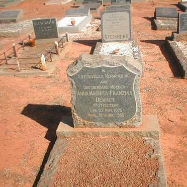 DEKKER Anna Magrita Franzina nee POTGIETER 1875-1956