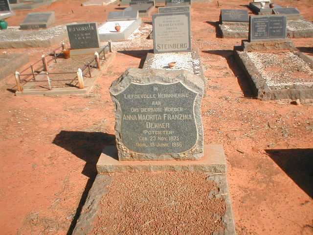 DEKKER Anna Magrita Franzina nee POTGIETER 1875-1956