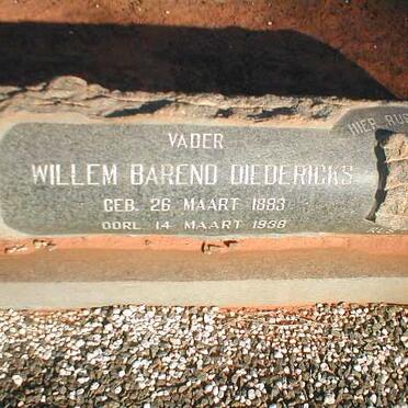 DIEDERICKS Willem Barend 1883-1938