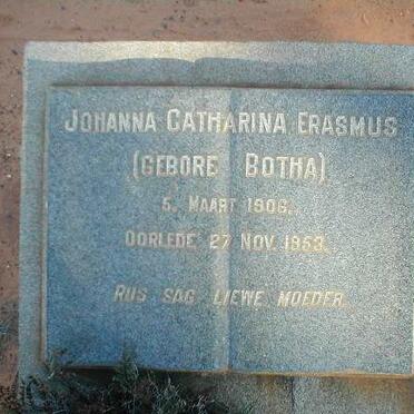 ERASMUS Johanna Catharina geb. BOTHA 1906-1953