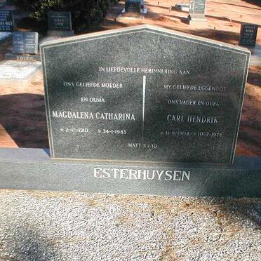 ESTERHUYSEN Carl Hendrik 1904-1978 &amp; Magdalena Catharina 1910-1985
