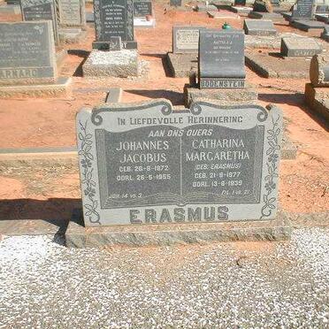 ERASMUS Johannes Jacobus 1872-1955 &amp; Catharina Margaretha ERASMUS 1877-1939