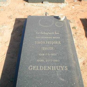 GELDENHUYS Simon Frederik 1929-1980