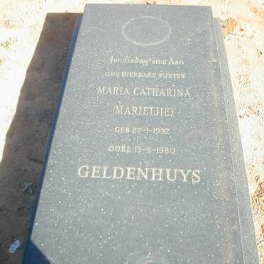GELDENHUYS Maria Catharina 1932-1980