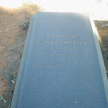HEEVER Arnold Petrus du Toit, van den 1904-1975