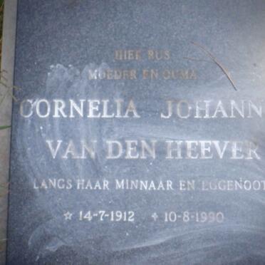 HEEVER A.P. du Toit, van den 1904-1975 &amp; Cornelia Johanna 1912-1990