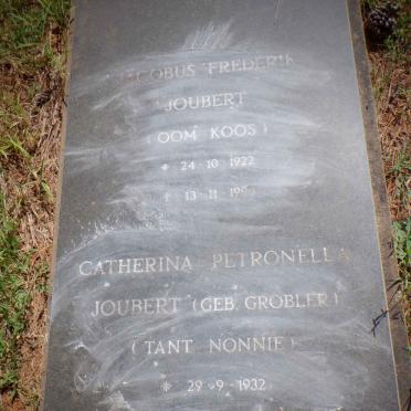 JOUBERT Jacobus Frederik 1922-1980 &amp; Catherina Petronella GROBLER 1932-1998