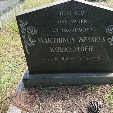 KOEKEMOER Marthinus Wessels 1918-1983 &amp; Maria Elizabeth 1922-1979