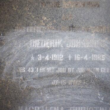 MÜLLER Hendrik Johannes 1912-1985 &amp; Magdalena Christina MALAN 1918-1992