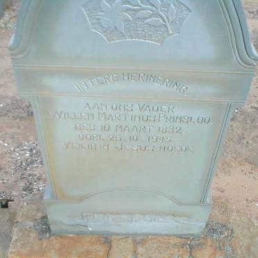 PRINSLOO Willem Martinus 1882-1945