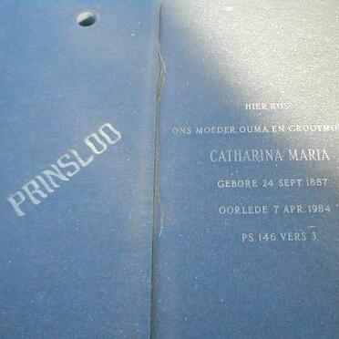 PRINSLOO Catharina Maria 1887-1984