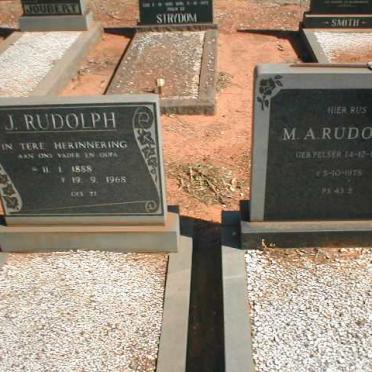 RUDOLPH J. 1888-1965 :: RUDOLPH M.A. nee PELSER 1893-1978
