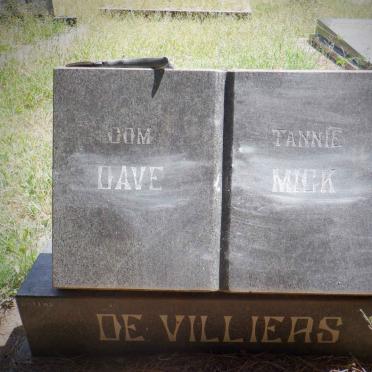 VILLIERS Dave, de &amp; Mick