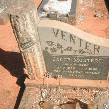 VENTER Jacob Mostert nee KRUGER 1892-1956