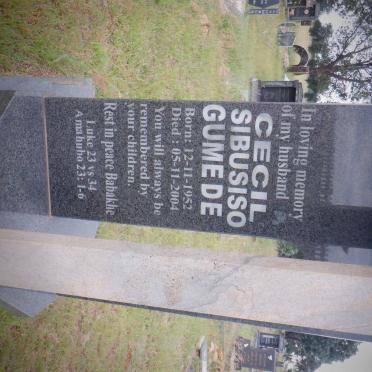 GUMEDE Cecil Sibusiso 1952-2004