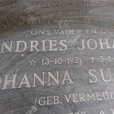 GRANGE Andries Johannes, le 1921-1992 &amp; Johanna Susanna VERMEULEN 1920-1998