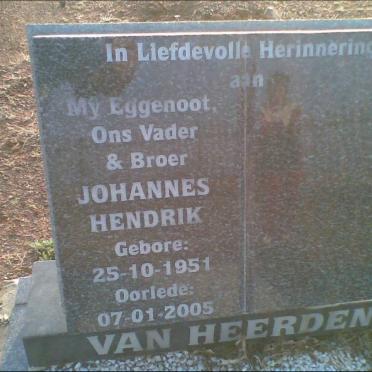 HEERDEN Johannes Hendrik, van 1951-2005