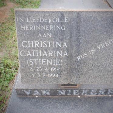 NIEKERK Christina Catharina, van 1919-1994