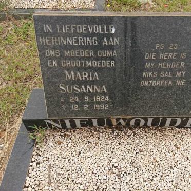 NIEUWOUDT Maria Susanna 1924-1992