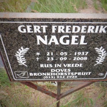NAGEL Gert Frederik 1937-2008 