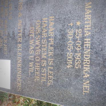 NEL Izak Bartholomeus 1931-1999 &amp; Martha Hendrika 1935-2014
