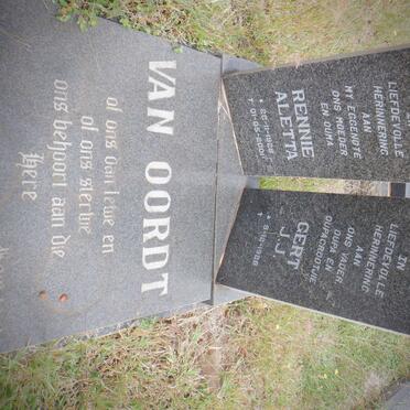 OORDT Gert J.J., van 1928- &amp; Rennie Aletta 1928-2001