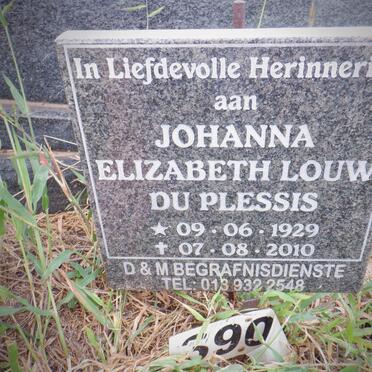 PLESSIS Johanna Elizabeth Louw, du 1929-2010