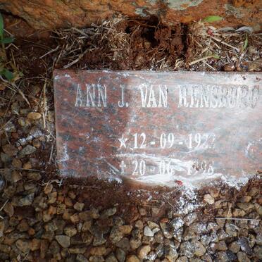 RENSBURG Ann, J. van 1922-1998