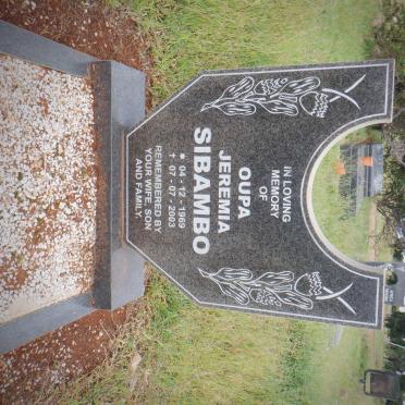 SIBAMBO Oupa Jeremia 1969-2003