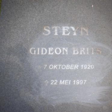 STEYN Gideon Brits 1920-1997