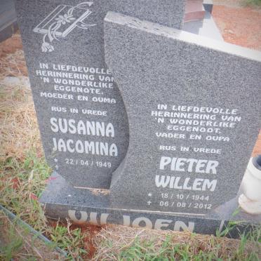 VILJOEN Pieter Willem 1944-2012 &amp; Susanna Jacomina 1949-