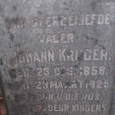 KRUGER Johann 1858-1925 &amp; Susanna Francina VILJOEN 1872-1938