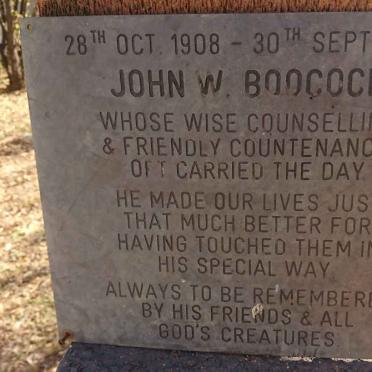 BOOCOCK John W. 1908-1986