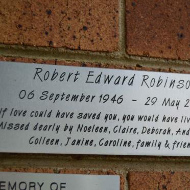 ROBINSON Robert Edward 1946-2006