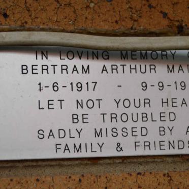 MAISEY Bertram Arthur 1917-1993