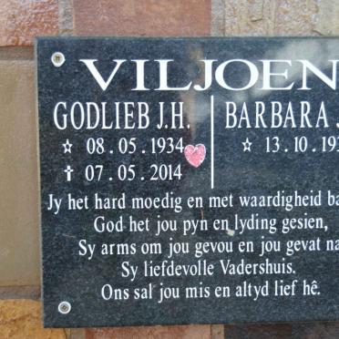 VILJOEN Godlieb J.H. 1934-2014 &amp; Barbara J.M. 1934-