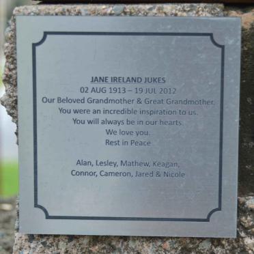 JUKES Jane Ireland 1913-2012