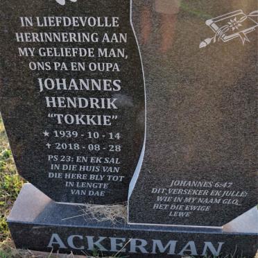 ACKERMAN Johannes Hendrik 1939-2018