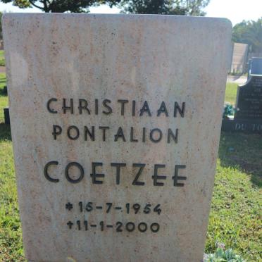 COETZEE Christiaan Pontalion 1954-2000