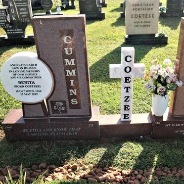 COETZEE Barend Petrus 1938-2001 &amp; Neurina 1940-2012 :: CUMMINS Benita nee COETZEE 1960-2019