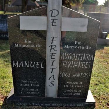 FREITAS Manuel, de 1940-2005 &amp; Augostinha Fernandes DOS SANTOS 1941-2001