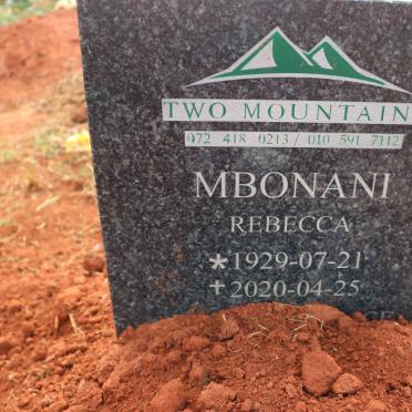 MBONANI Rebecca 1929-2020