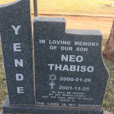 YENDE Neo Thabiso 2000-2001